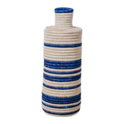 Blue and White Striped Sweet Grass Vase - CENTURIA