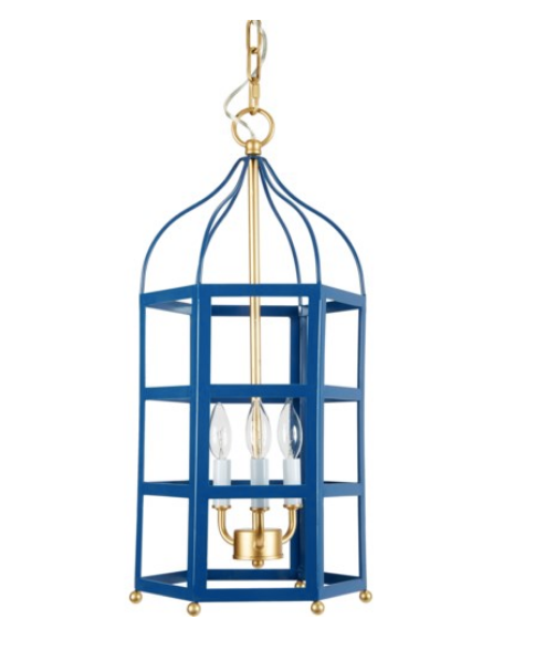 Blue and Gold Chinoiserie Pendant - CENTURIA