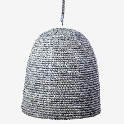 Blue Grey Dome Rattan Dome Light - CENTURIA