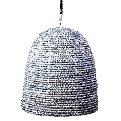 Blue Grey Dome Rattan Dome Light - CENTURIA