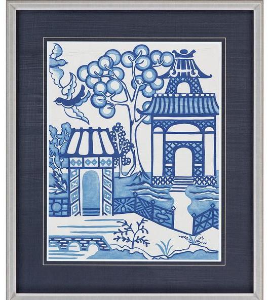 Framed Blue Willow Picture II - CENTURIA