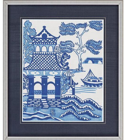 Framed Blue Willow Picture I - CENTURIA