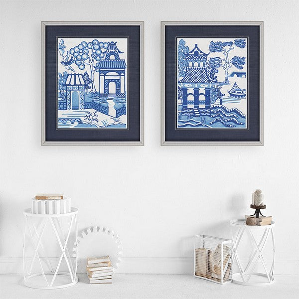 Framed Blue Willow Picture II - CENTURIA