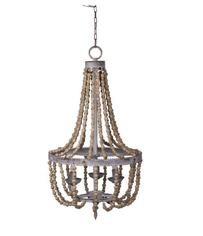 Boho Wooden Bead Chandelier - CENTURIA