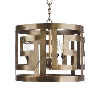 Greek Key Inspired Chandelier - CENTURIA