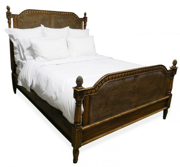 French Cane Bed Louis XVI Style -Queen Size - CENTURIA