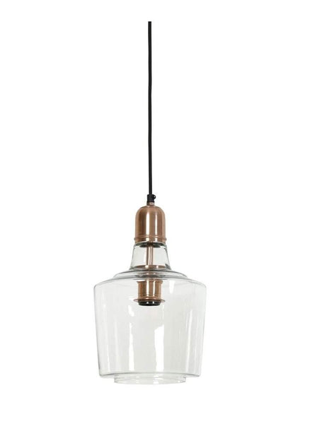 Copper and Glass Transitional Pendant Light - CENTURIA