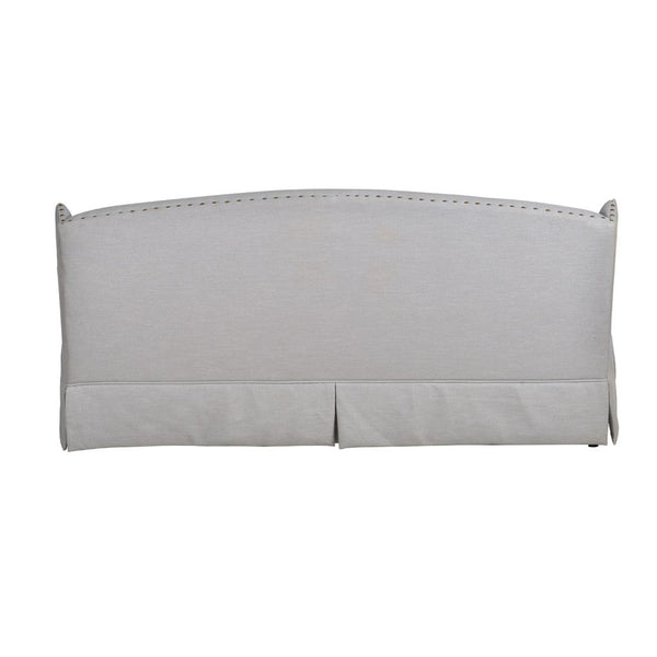 Evelyn Grey Nailhead Sofa - CENTURIA