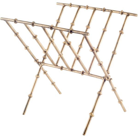 Gold Faux Bamboo Magazine Rack - CENTURIA