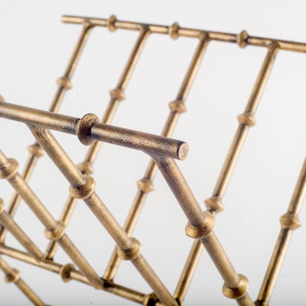 Gold Faux Bamboo Magazine Rack - CENTURIA