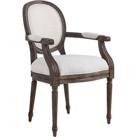 French Driftwood Linen Armchair - CENTURIA