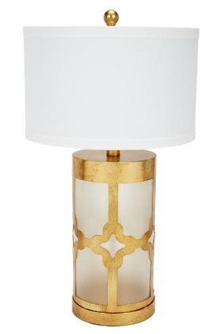 Geometric Gold Glass Table Lamp - CENTURIA