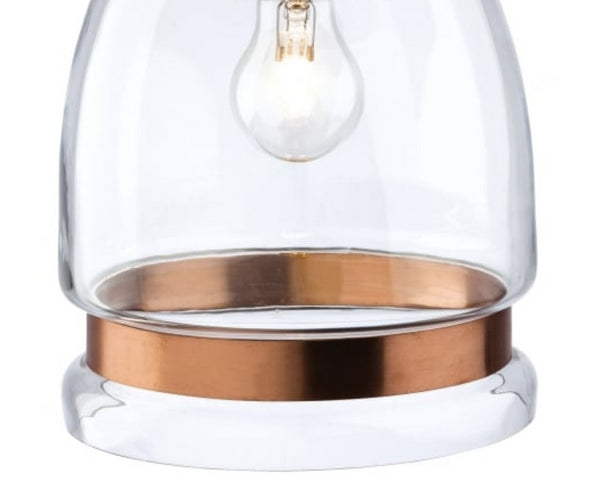 Clear Glass and Copper Pendant Light - CENTURIA