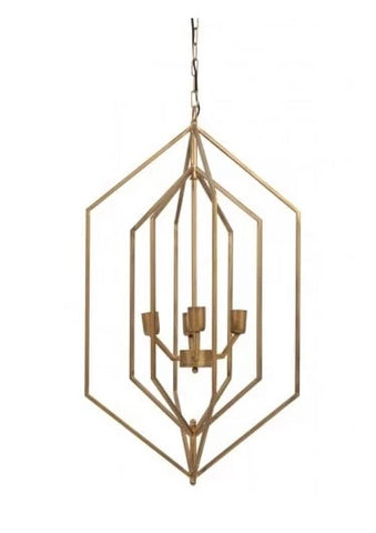 Gold Geometric Chandelier - CENTURIA