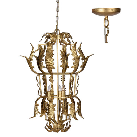 Acanthus Leaf Iron Chandelier