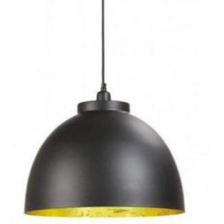 Medium Gold Lined Black Dome Pendant - CENTURIA