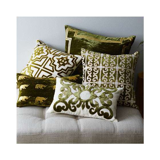 Georgian Velvet Green Pillow - CENTURIA