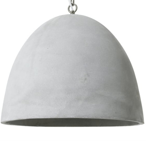 Grey Concrete Dome Pendant Light - CENTURIA