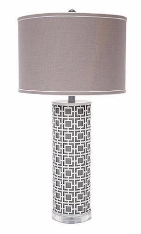 Geometric Grey Metal Lamp - CENTURIA