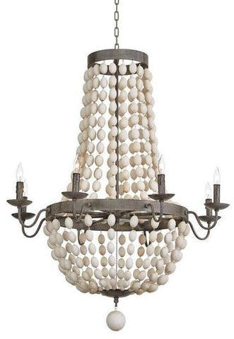 Oversized Iron and Bead Chandelier - CENTURIA