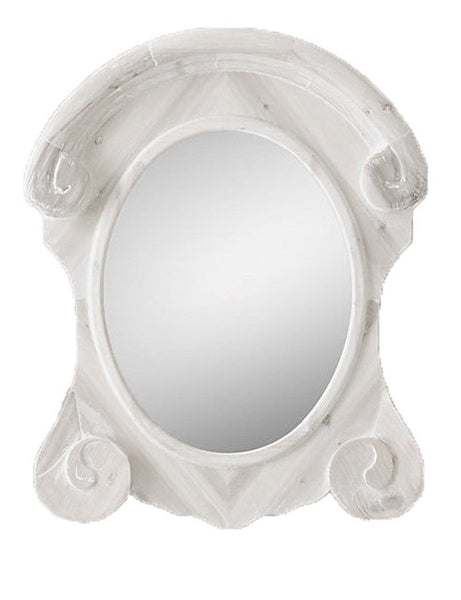 X-Large Round White Mirror - CENTURIA