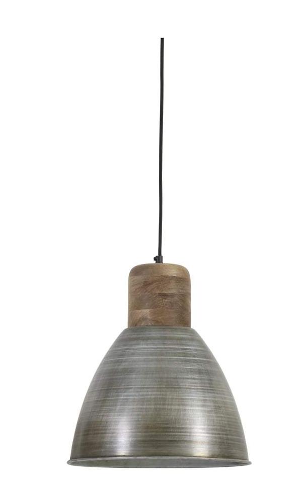 Antique Silver and Weathered Wood Pendant - CENTURIA
