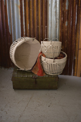 Grey Willow Baskets Set/3 - CENTURIA
