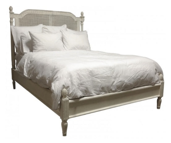 French Cane Bed Louis XVI Style -Queen Size
