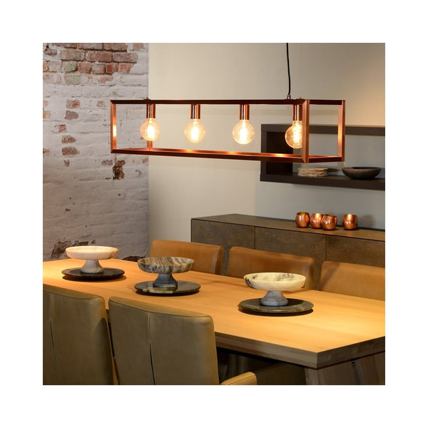 Modern Copper Rectangular Chandelier - CENTURIA