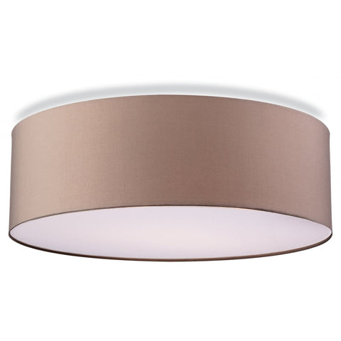 Modern Taupe Grey Drum Shade Ceiling Light - CENTURIA