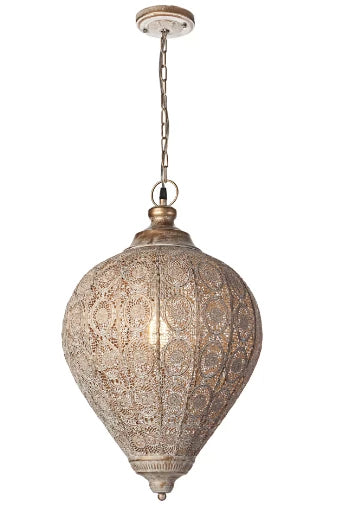 Moroccan Style Globe Fixture With Patina - CENTURIA