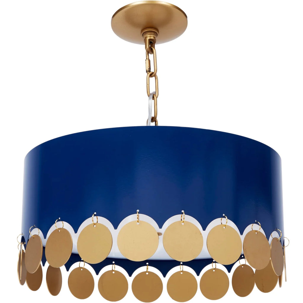Trina Navy and Gold Ceiling Light