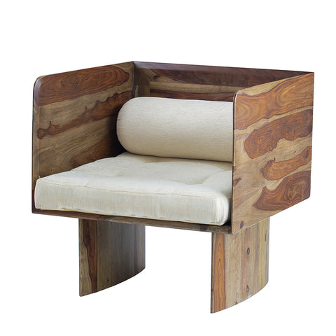 Modern Organic Wood Armchair