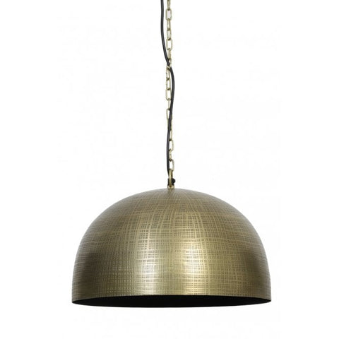 Large Modern Antique Brass Dome Light
