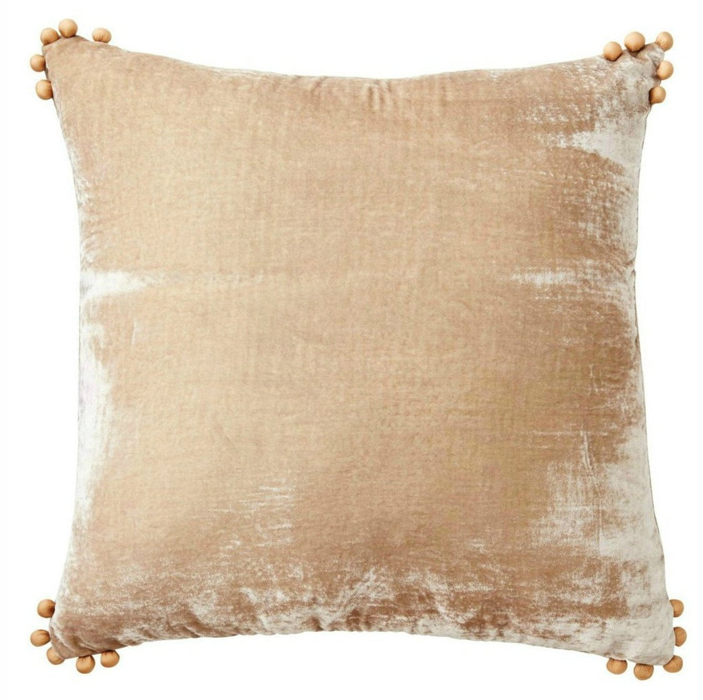 Silk Velvet Pom Pom Pillow - CENTURIA