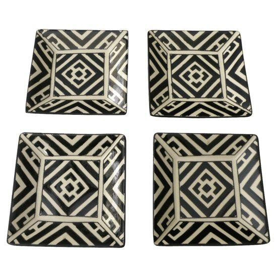 Handpainted Moroccan Style Appetizer Plates-Set of 4 - CENTURIA
