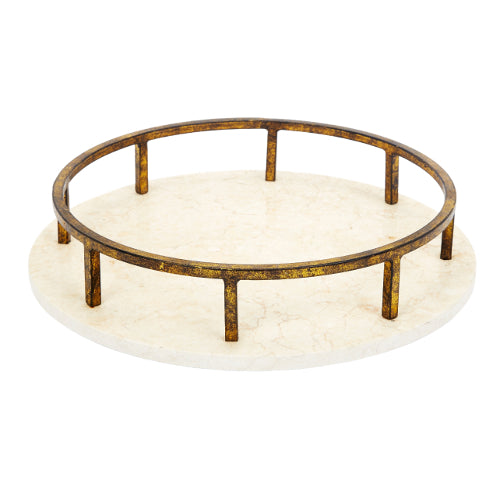 Ivory Marble and Gold Tray - CENTURIA