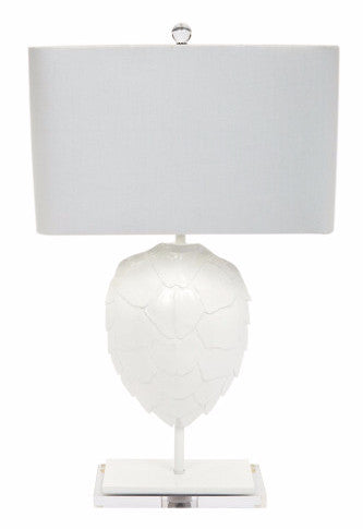 White Lacquered Tortoise Lamp - CENTURIA