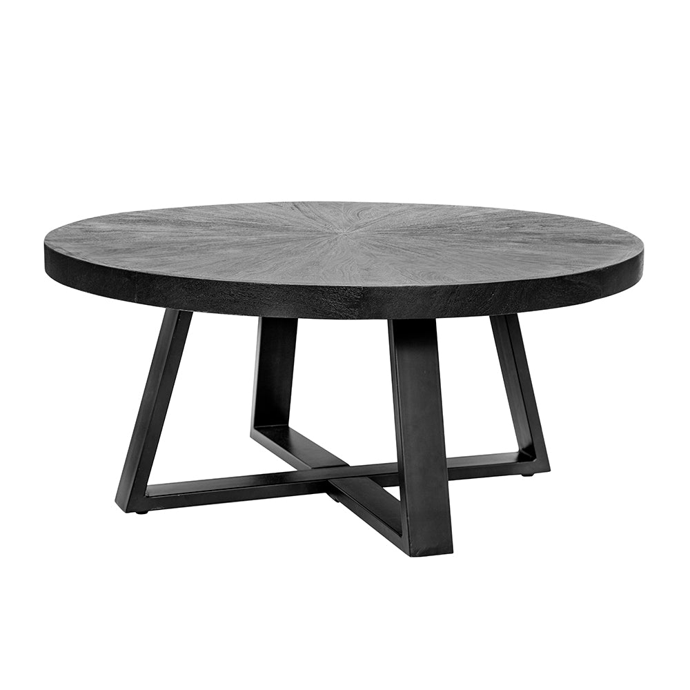 Transitional Wood Black Coffee Table
