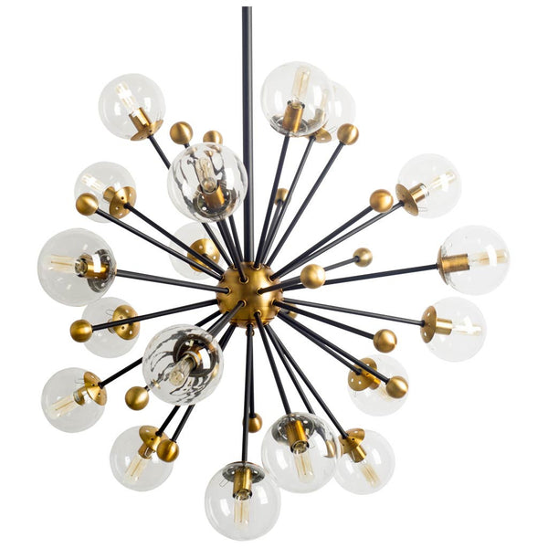 Gold Glass Globe Sputnik Chandelier - CENTURIA