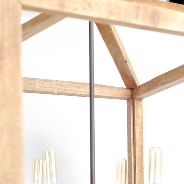 Wooden Square Open Chandelier - CENTURIA