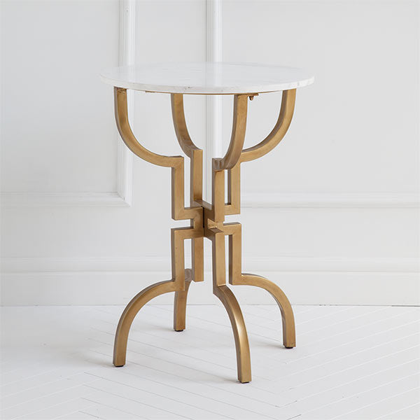 Marble & Gold Regency Side Table - CENTURIA