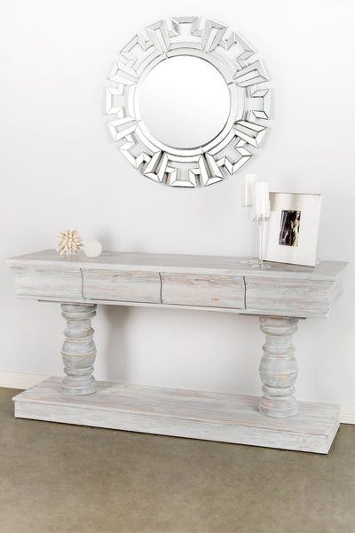 White Washed Grey Oak Console - CENTURIA