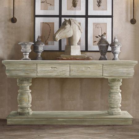 White Washed Grey Oak Console - CENTURIA