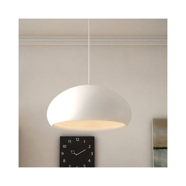 Modern White Dome Light with Concrete Finish - CENTURIA