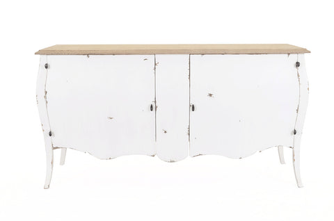White Weathered Farmhouse Style Cabinet - CENTURIA