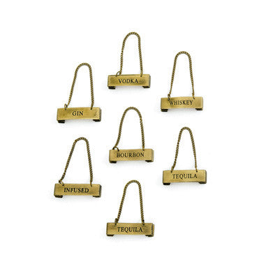 Brass Decanter Tags - CENTURIA