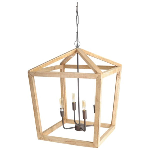 Wooden Square Open Chandelier - CENTURIA