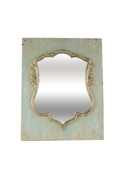 Shield Mirror on Reclaimed Wood - CENTURIA