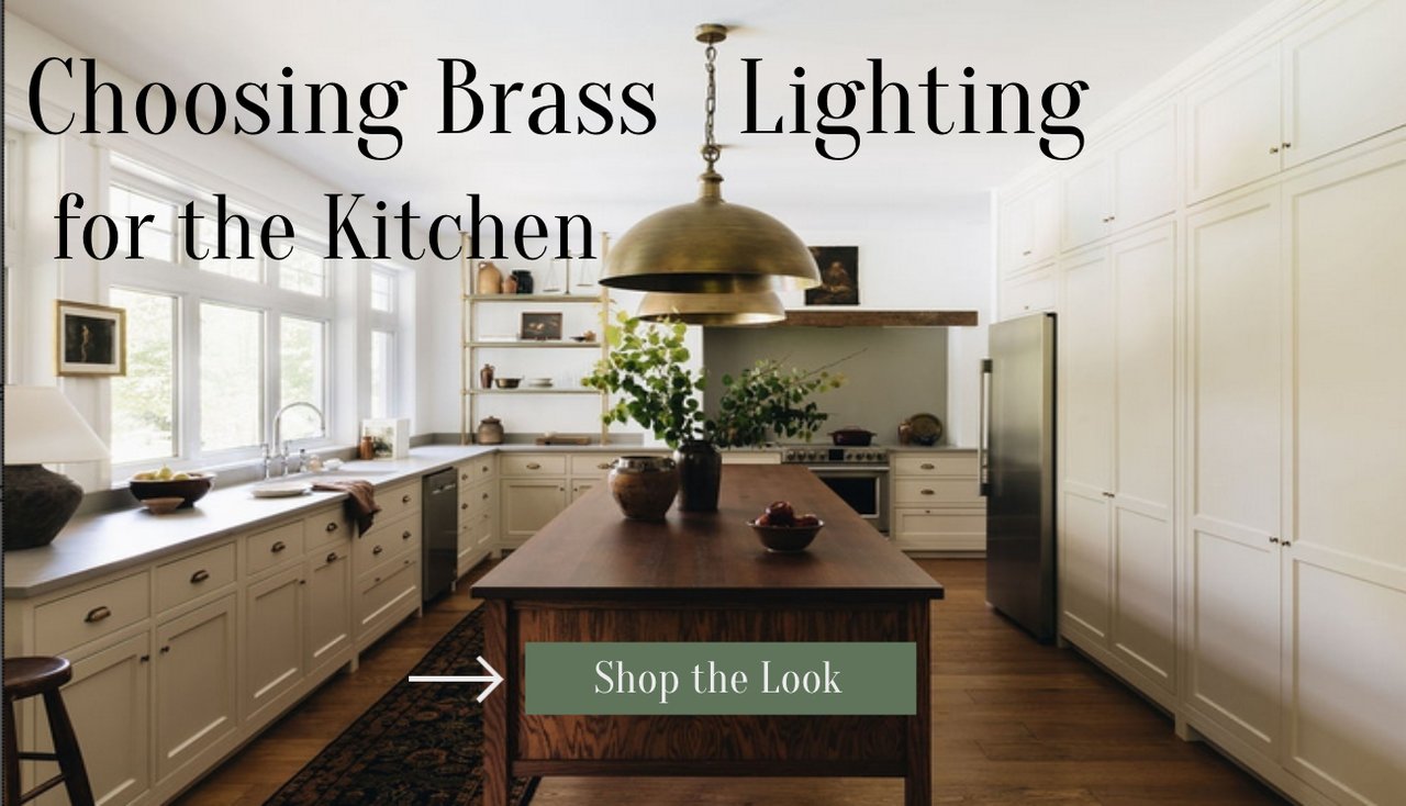 elegant brass lighting for kitchen
